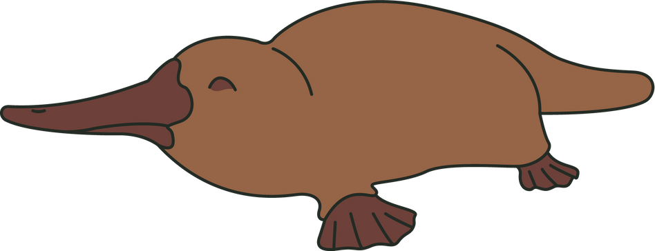 Flat Outlined Platypus